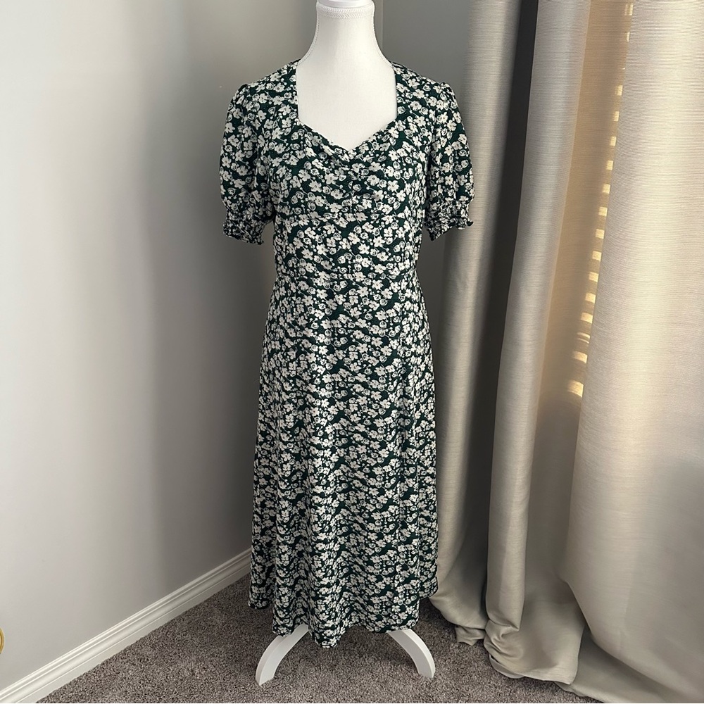 Floral Green Dress